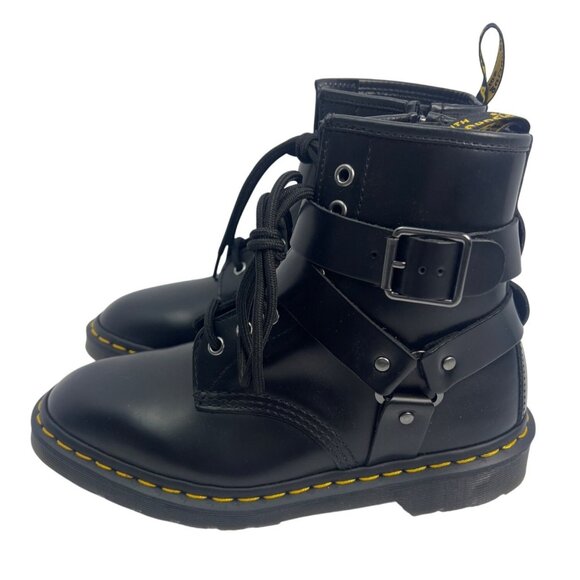 Dr. Martens Cristofor Leather Harness Lace Up Boots EU 38, US Men 6, US L 7, zip - Picture 4 of 12